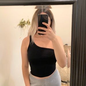 One Shoulder Crop Top